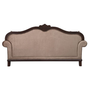 Chateau De Ville - Sofa With 5 Pillows (Same Lv01588) - Fabric & Espresso