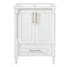 Bathroom Vanity With Ornate French Cylinder Legs, Soft Close Drawer