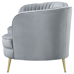 Reigha - Loveseat With Channel Tufted - Gray