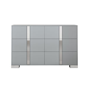 3-Pieces Sets, Elegant 6 Drawers Dresser and Two Nightstands