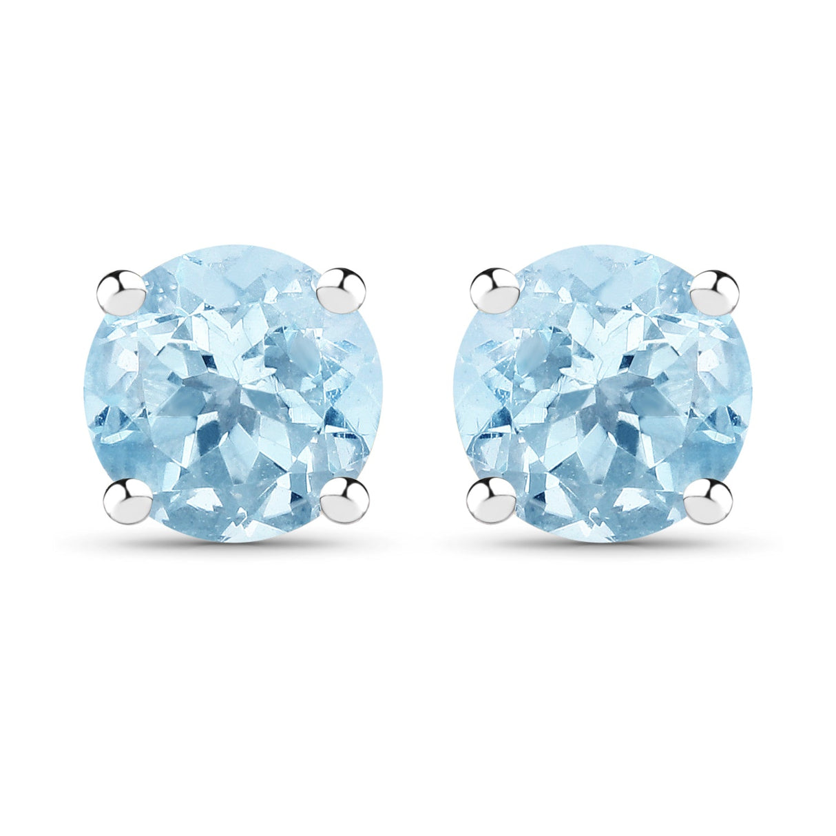 2.10 Carat Genuine Blue Topaz .925 Sterling Silver Earrings
