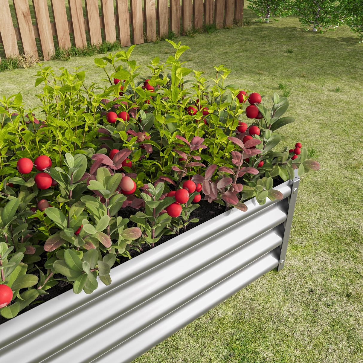 Metal Raised Garden Bed 4x2x1 ft