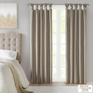 Twist Tab Total Blackout Window Curtain Panel Pewter 50x84' Blackout