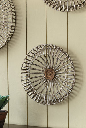 Set of 3 Jennings Metal Discs Wall Decor
