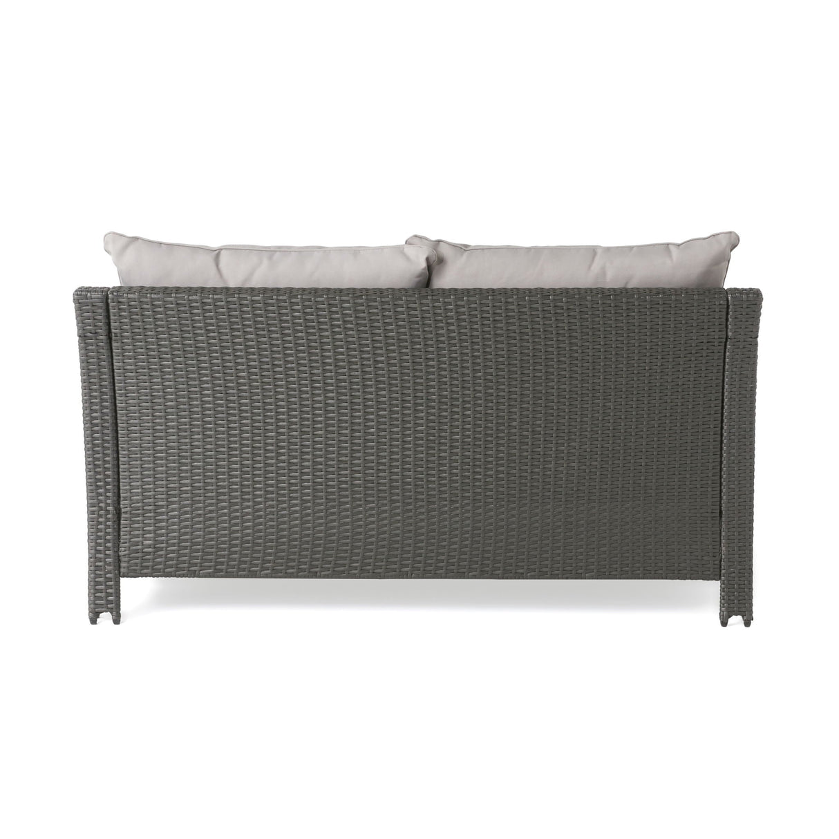 Contemporary Antibes Loveseat & Table Set Outdoor - Gray
