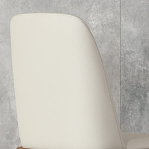 Modern Dining Chairs, Wooden Legs (Set of 2) - Gray