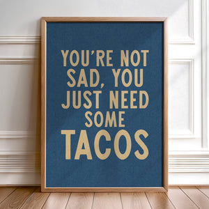Taco Humor Wall Art Home Decor Art Print