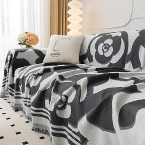 Chenille Sofa Cover Blanket, Couch Cover Blanket Throws for Couches Living Room Furniture Throw Covers