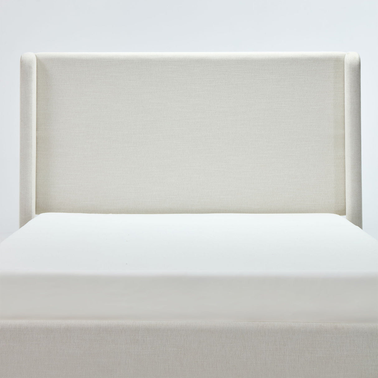 Carmen - Full Size Upholstered Wingback Bed - Ivory
