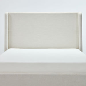 Carmen - Full Size Upholstered Wingback Bed - Ivory
