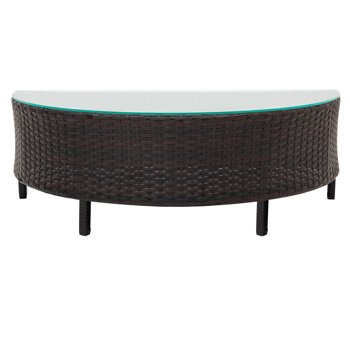 TOPMAX 5-Piece Gray PE Rattan Outdoor Patio Sofa Set