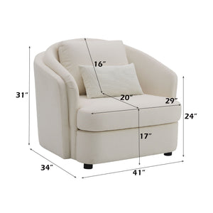 Mariko - 3 Piece Living Room Set Sofa Loveseat Chair - Beige