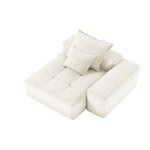 Modern Oversized Modular Sectional Sofa, Sparkling Fabric Soft Cushion Sofa With 2 Pillows