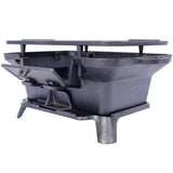 Oval Cast Iron Grill Outdoor Portable Charcoal Tabletop Skillet