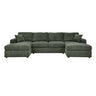 3 Piece Double Chaise Sectional Sofa