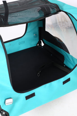 Pet Bike Trailer with Steel Frame and Waterproof Canopy - Outdoor