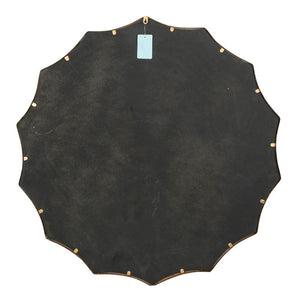 Round Sunburst Wall Mirror With, Wall Decor Mirror For Entryway Bedroom Living Room - Gold