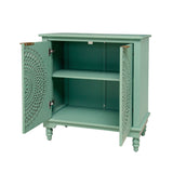 Modern Hollow-Carved 2-Door Accent Cabinet Sideboard Buffet