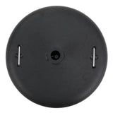 Modern Wheelie Round Umbrella Base with Stainless Steel Holder in Black Concrete