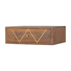 Floating Bedside Table - Chestnut