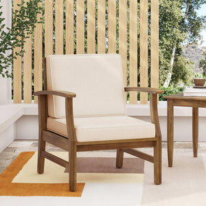 Perla Contemporary Club Chair with Water Resistant Cushions