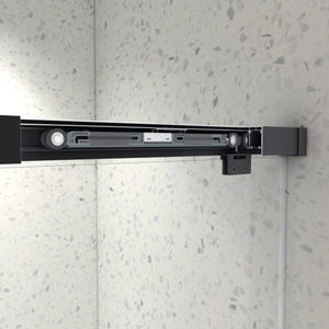 6076 Inch North American Frameless Double Sliding Matte Shower Door