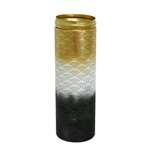 Decorative Metal Vases Set of 3, Leaf Pattern Floor Vases