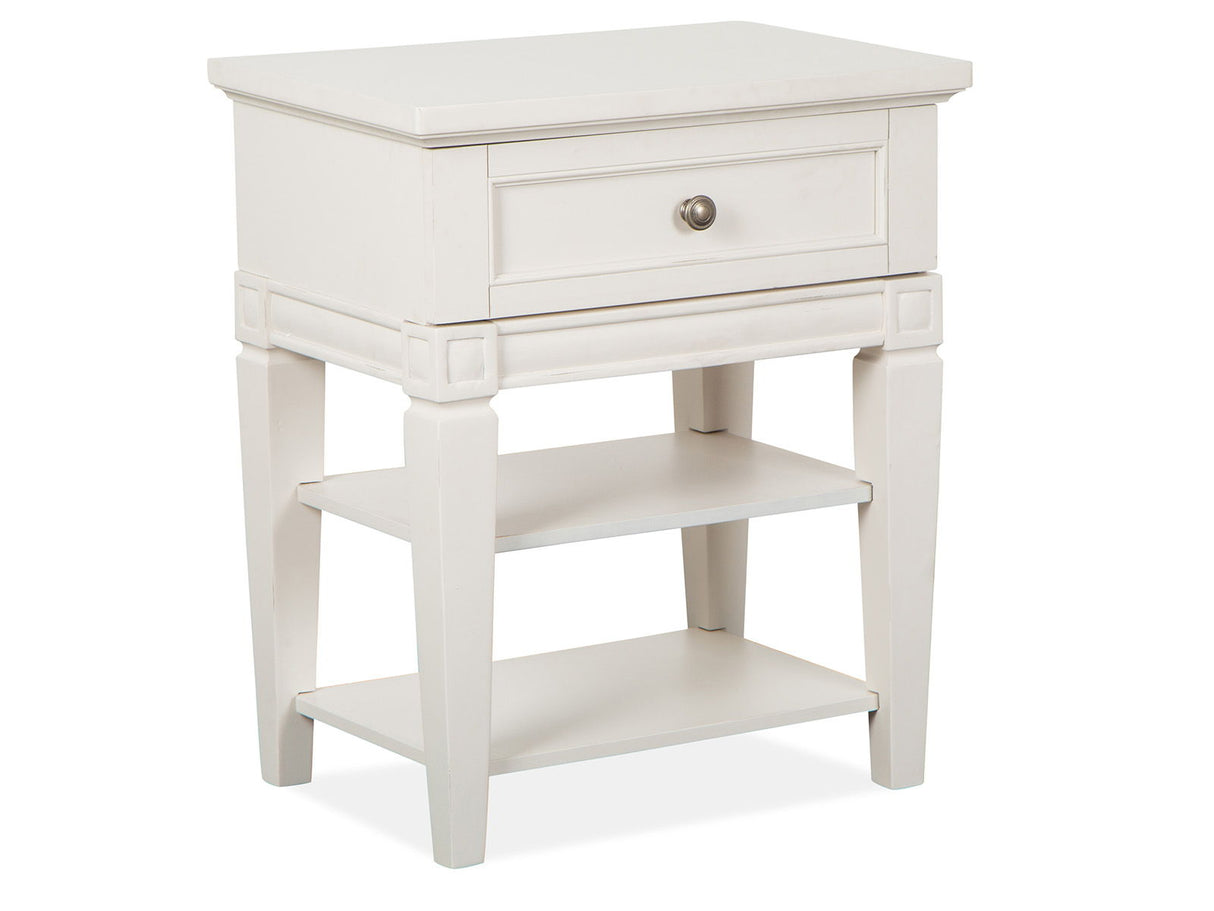 Willowbrook - Open Nightstand - Egg Shell White With Slight Rub Through