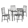5 Pieces Dining Table Set, Small, Rectangular