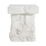 Talia Outdoor Patio Modern Artistry MGO Side Table, White