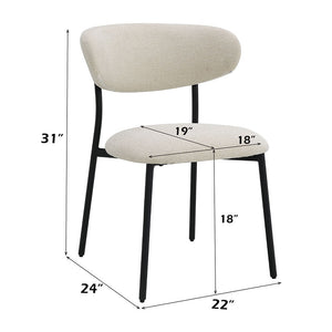Jirina - Side Chair (Set of 2) - Beige Chenille