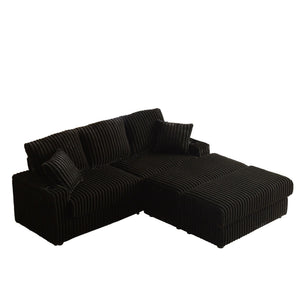 3 Seater Sofa With 2 Ottomans For Living Room