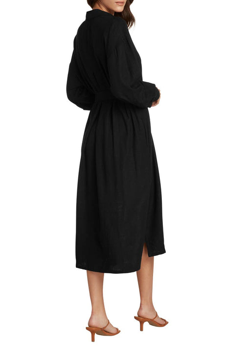 Willow Nadine Women's Black Long Sleeve Midi Shirtdress Size Medium