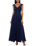 Xscape Women's Beaded Chiffon Fit & Flare Dress Size 10