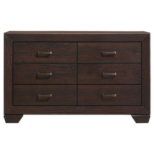 Kauffman 6-drawer Dresser Dark Cocoa