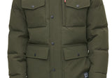 Zara Men Green Quilted Parka Hoody Jacket Size M