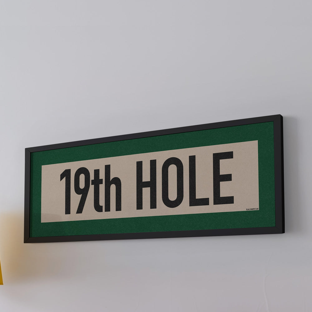 Framed 19th Hole Golf Art Scroll Print