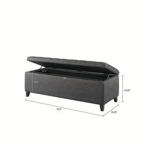Elegant Design Tufted Top, Soft Close Storage Bench