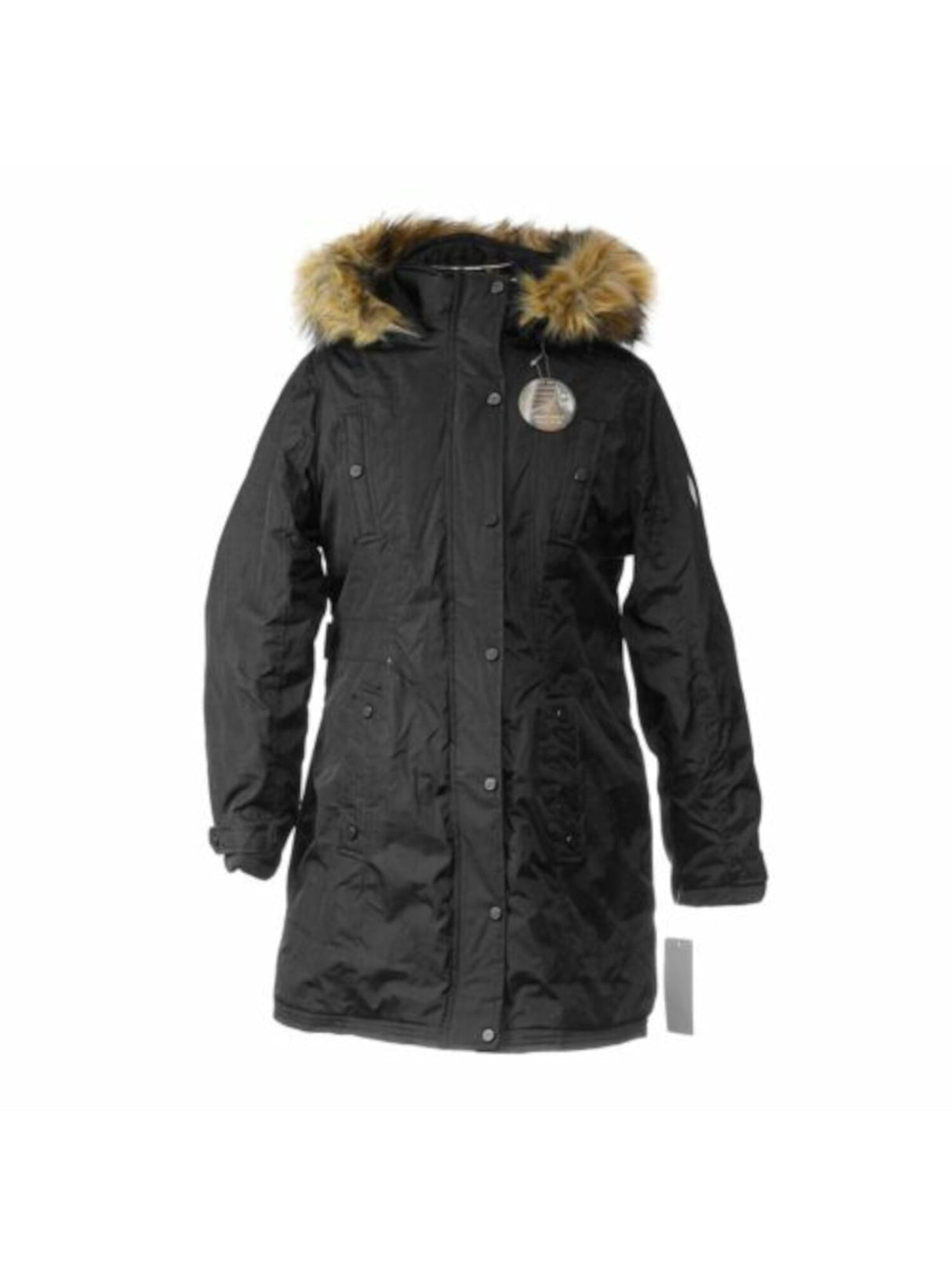 Madden Girl Juniors' Plus Size Hooded Faux-Fur-Trim Parka
