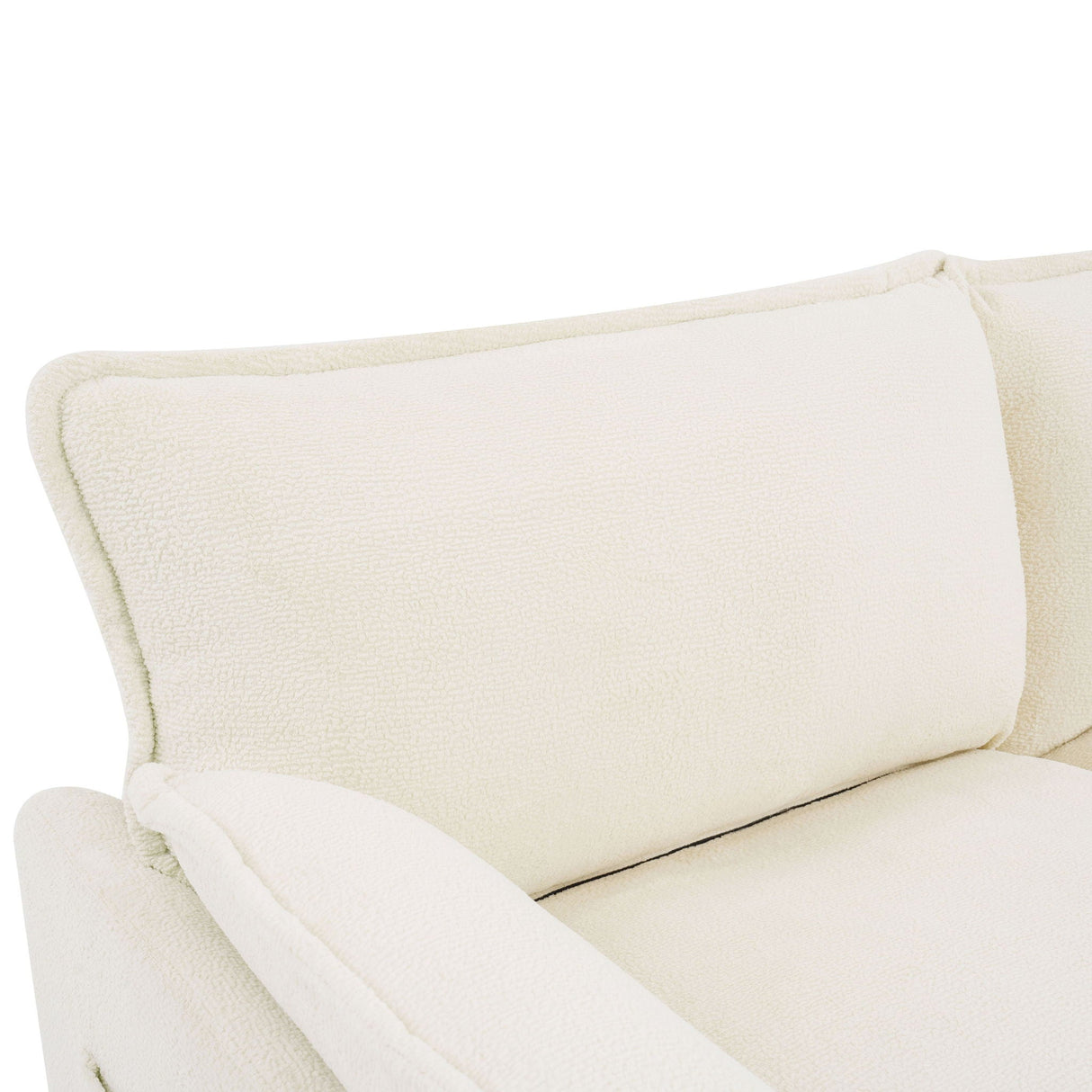 Modern Sofa Set With Double Layer Cushion And Side Storage Pockets