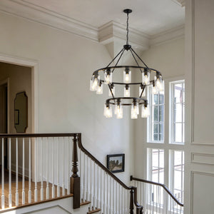 20-Light 2 Tier Chandelier