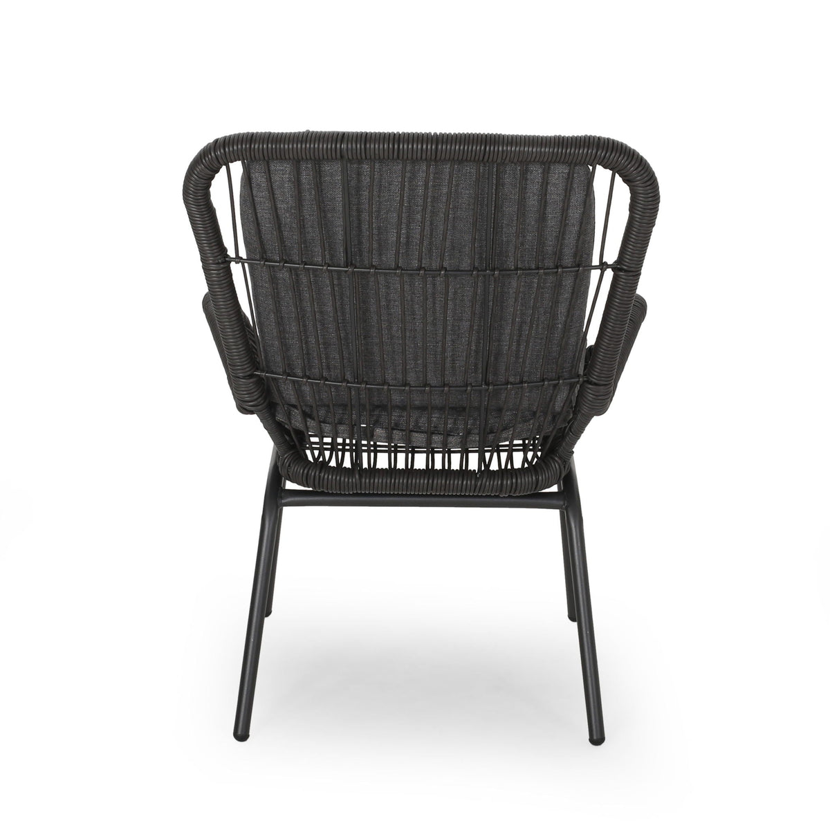 Outdoor Wicker Club Chair With Cushions (Set of 2)