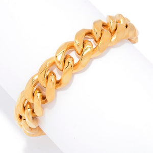 Invicta Jewelry Men's Stainless Steel Choice of Size Heavy Curb Link Bracelet