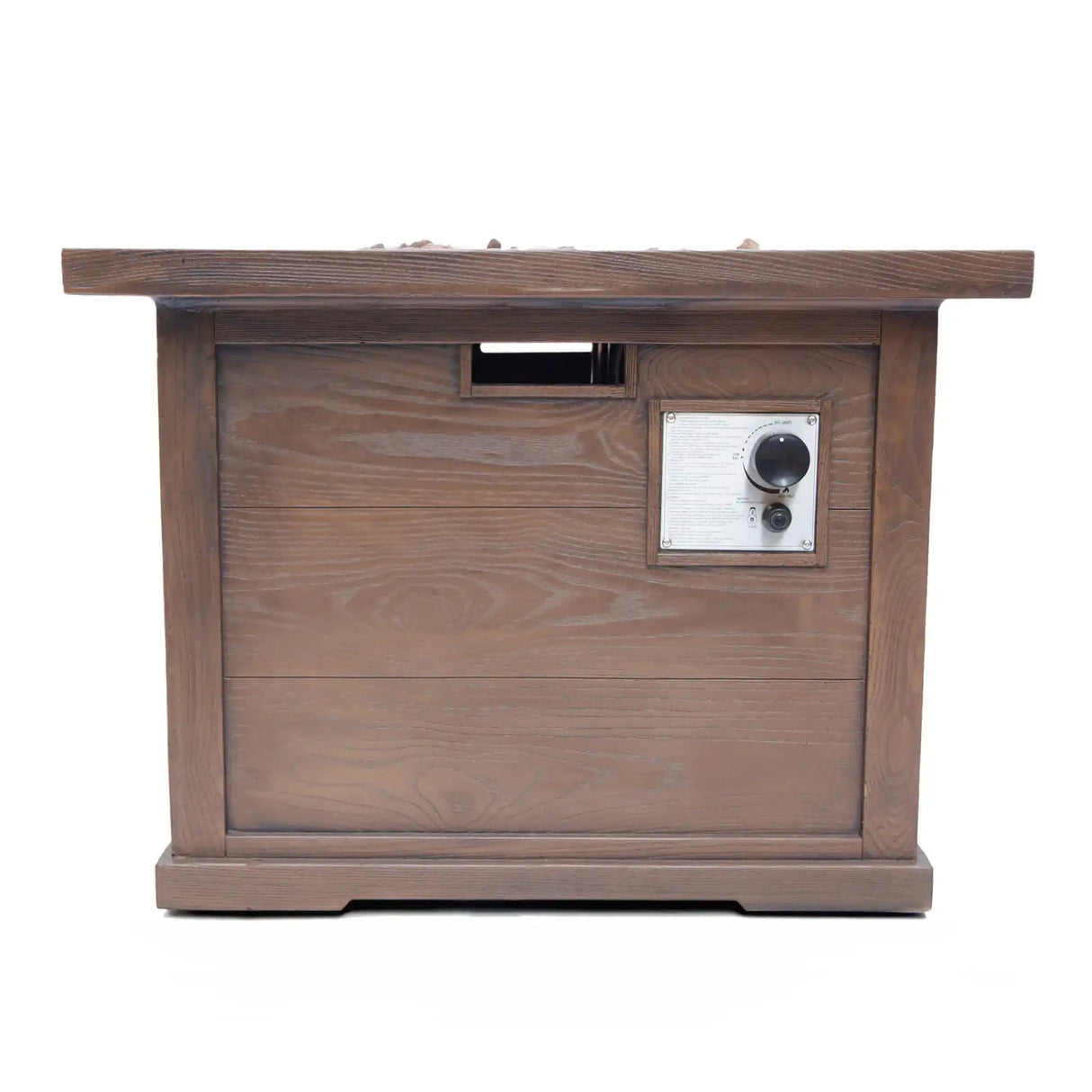 Outdoor Patio Square Gas Burning MgO Fire Pit with Built-In Tank, 40000 BTU