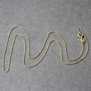 14k Yellow Gold Diamond Cut Cable Link Chain 0.8mm