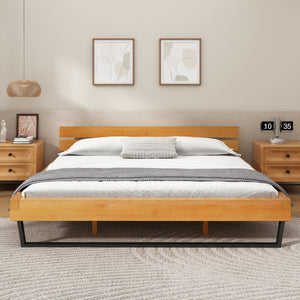 Pine Wood Bed Frame - King Size