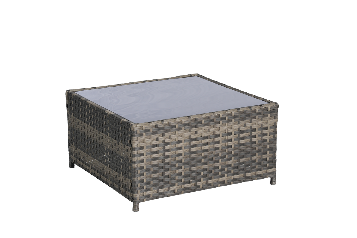2 Pieces Patio Furniture Set, Outdoor Woven Sectional L-Shaped Patio Furniture