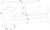 The Oliver Compact Elegance Upholstered Sofa