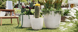 U_Style Lightweight Matte Textured MGO Outdoor Indoor Flower Pot Set of 3