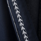 Olivia Ric Rac Embroidery Border Window Curtain Panel